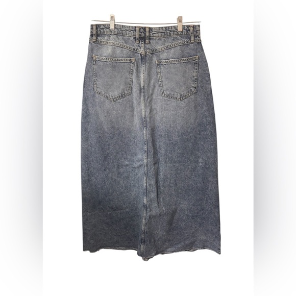 Free People We The Free come As You Are Denim Maxi Skirt Sz 10 - Picture 5 of 5